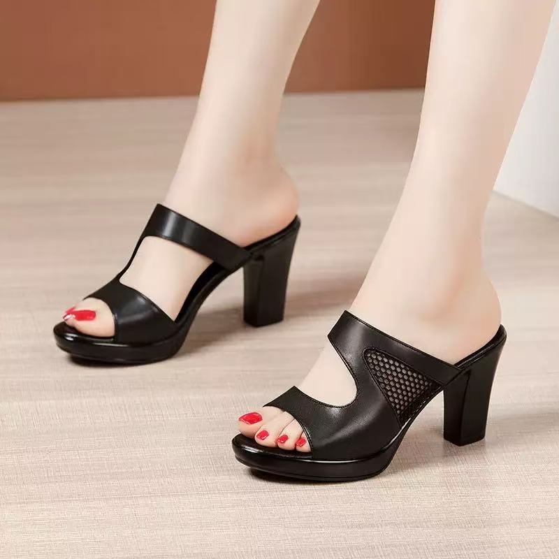Zapatos de cuero tacón alto – Verano