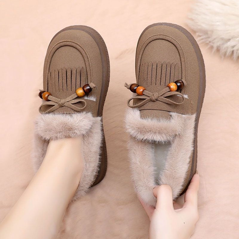 Zapatos con forro polar de estilo retro