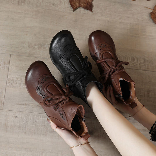 Botas cortas de piel vintage