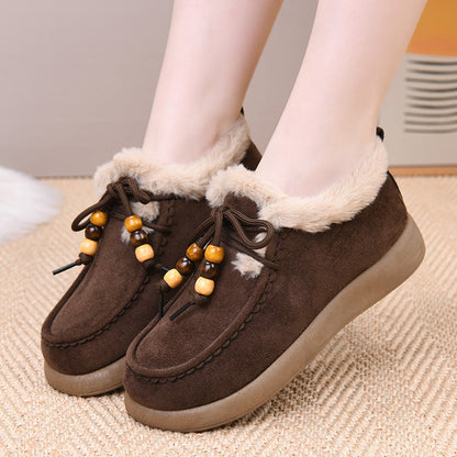 Botas de nieve forradas con vellón y engrosadas