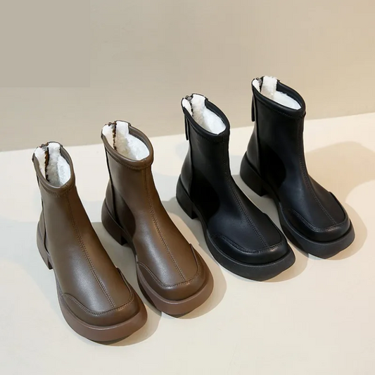 botas elásticas gruesas de invierno para mujer