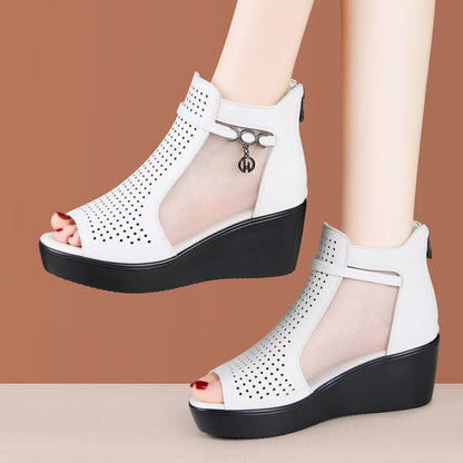 Sandalias de malla con puntera abierta