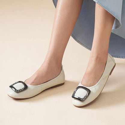 Zapatos casuales de piel de res de primera capa con suela suave