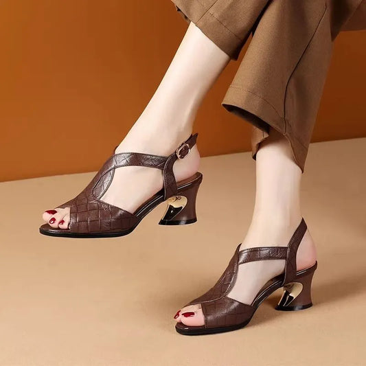 Tacones altos de boca de pez de alta gama