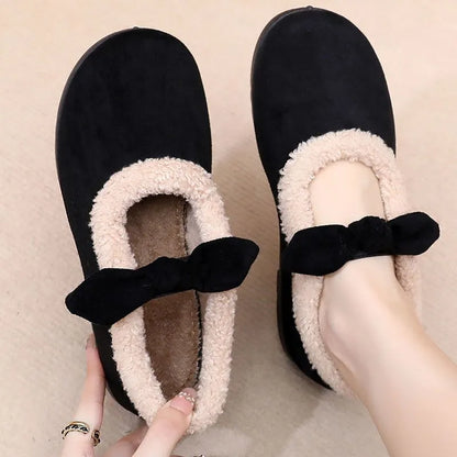 Zapatos de felpa de lana elástica